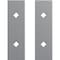 Ekena Millwork Premium Barn Door Hollow Core Plates (set of 2), Silver Metallic GB6001HCPSM - alternate 1